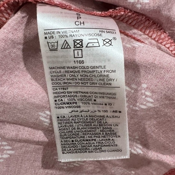 Old navy pink and white vneck sundress size small - Picture 7 of 8